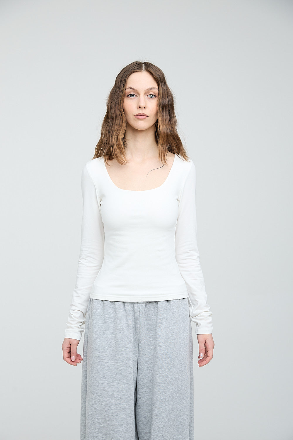 Square Neck Long Sleeve