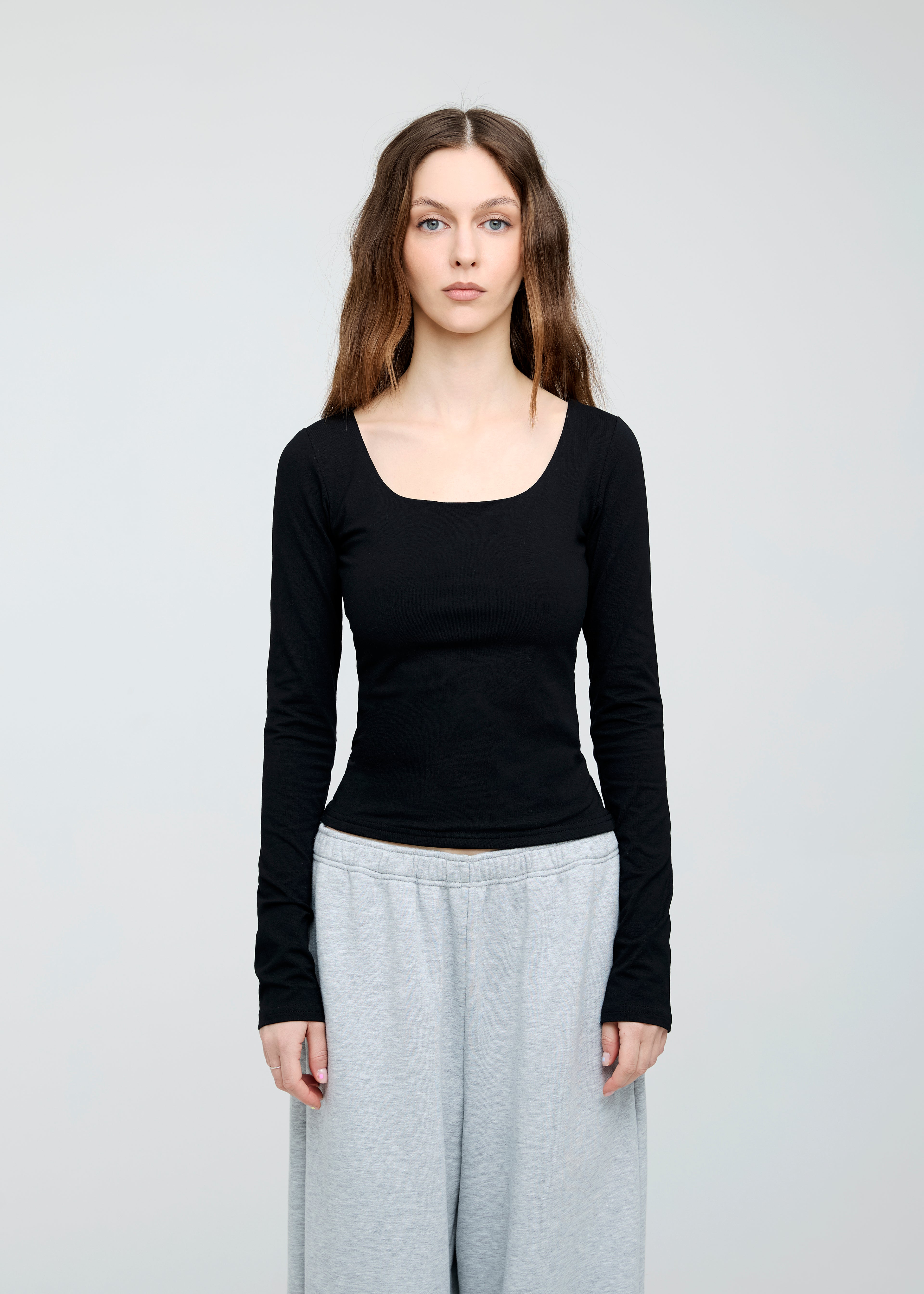 Square Neck Long Sleeve
