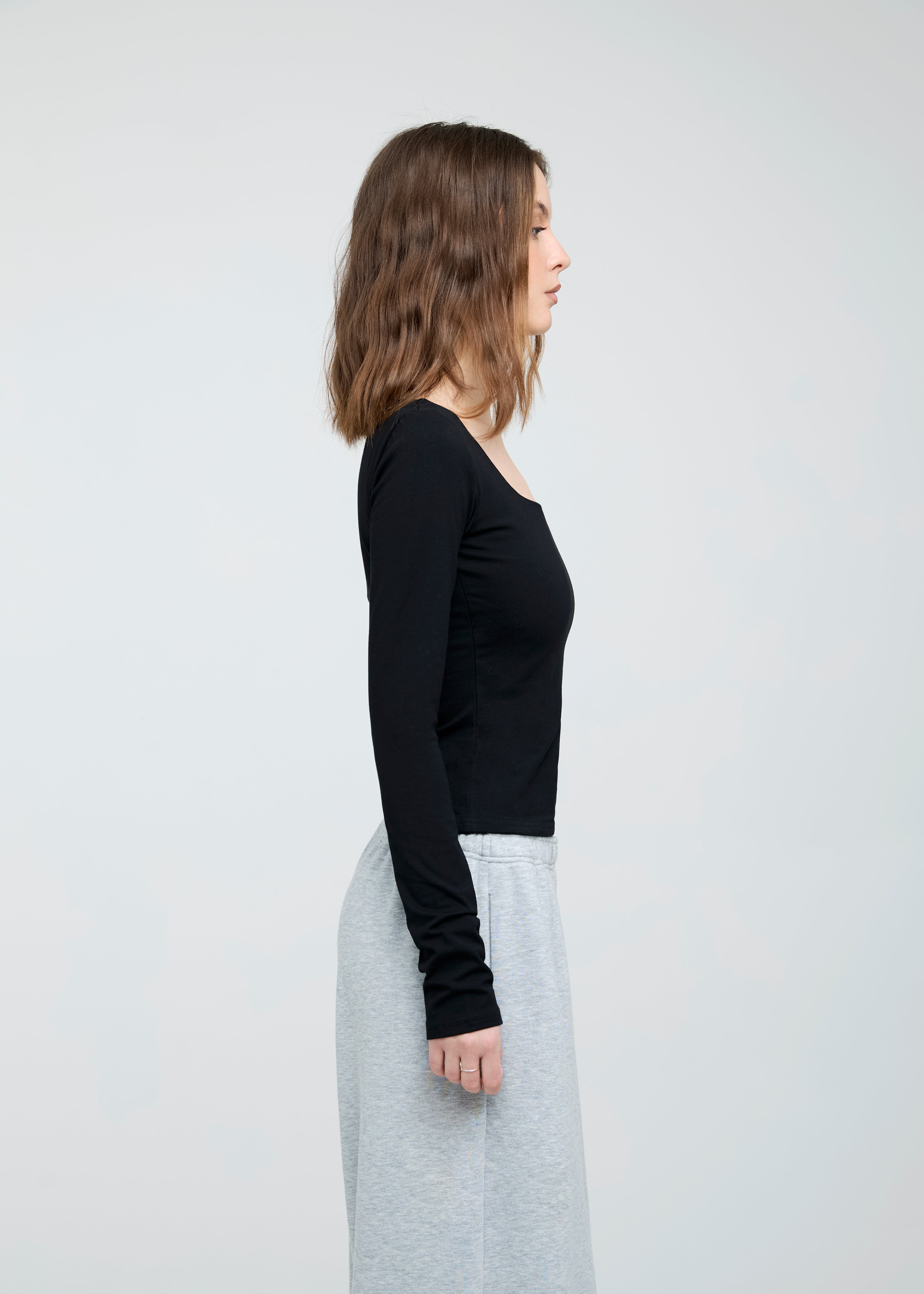 Square Neck Long Sleeve