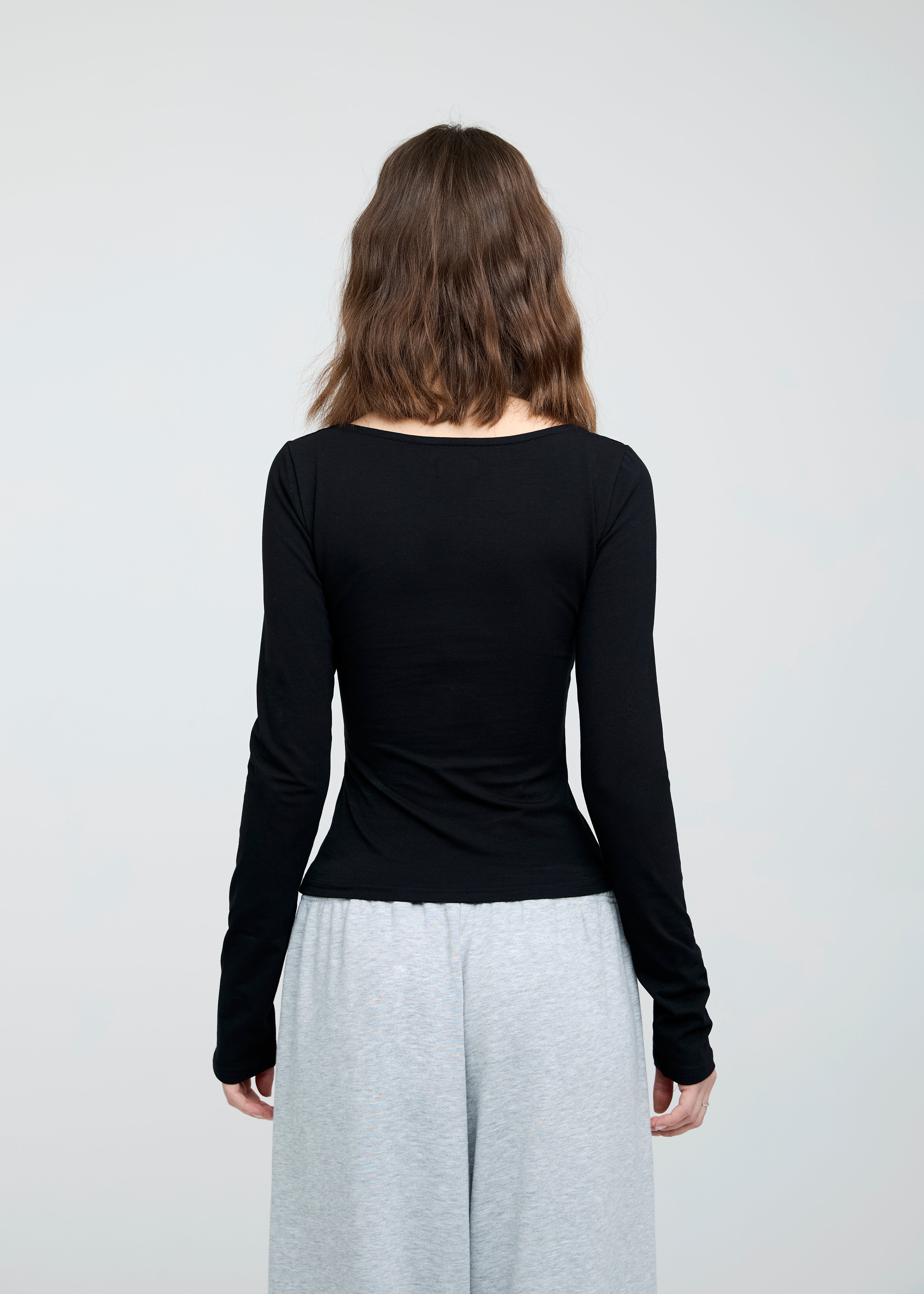 Square Neck Long Sleeve
