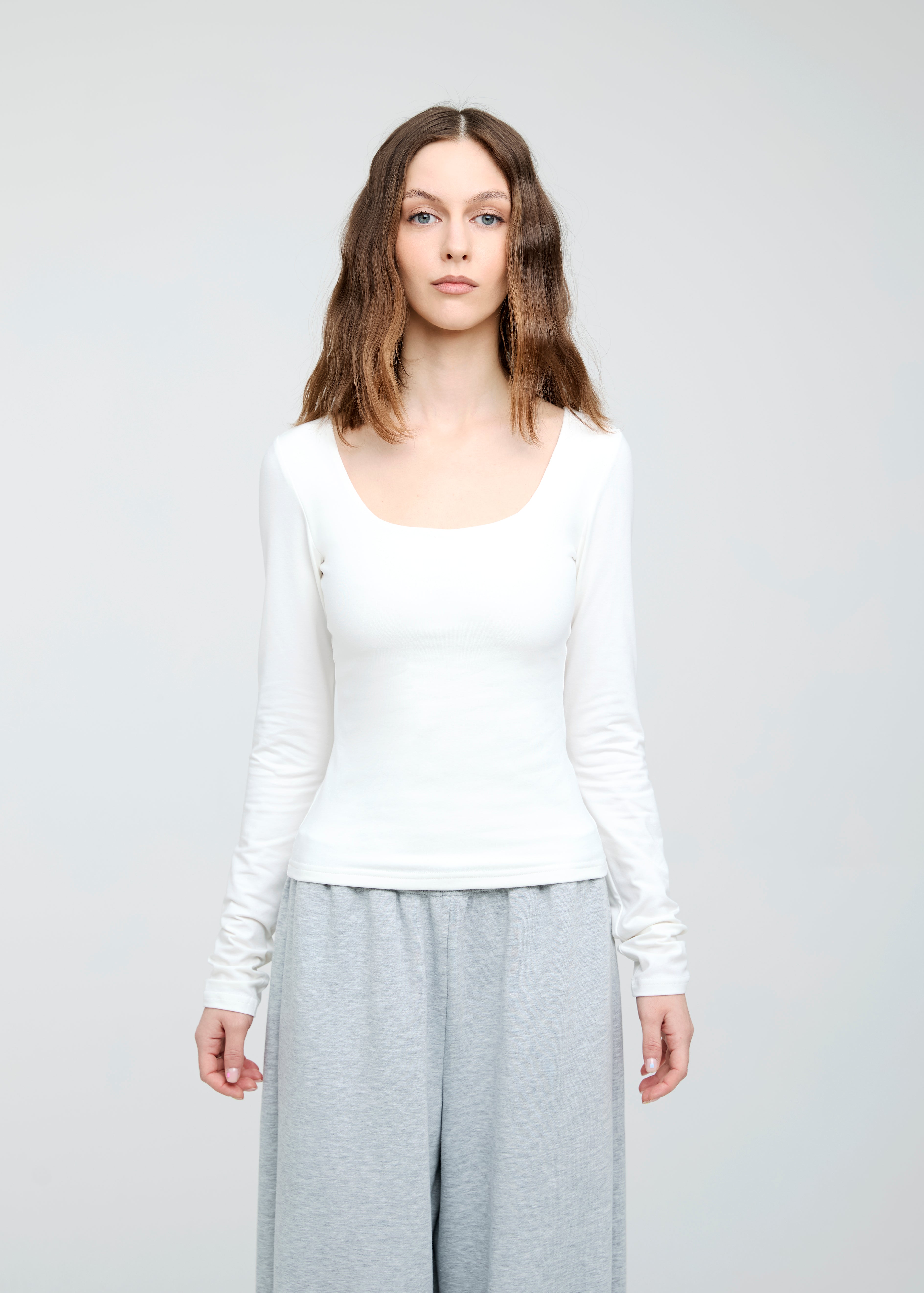 Square Neck Long Sleeve